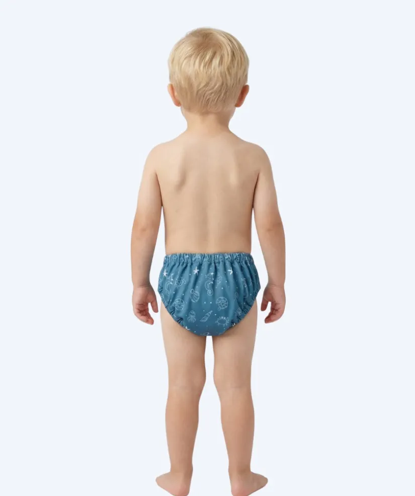 Watery blebadebukser til børn - Foss Lining Nappy - Atlantic Blue