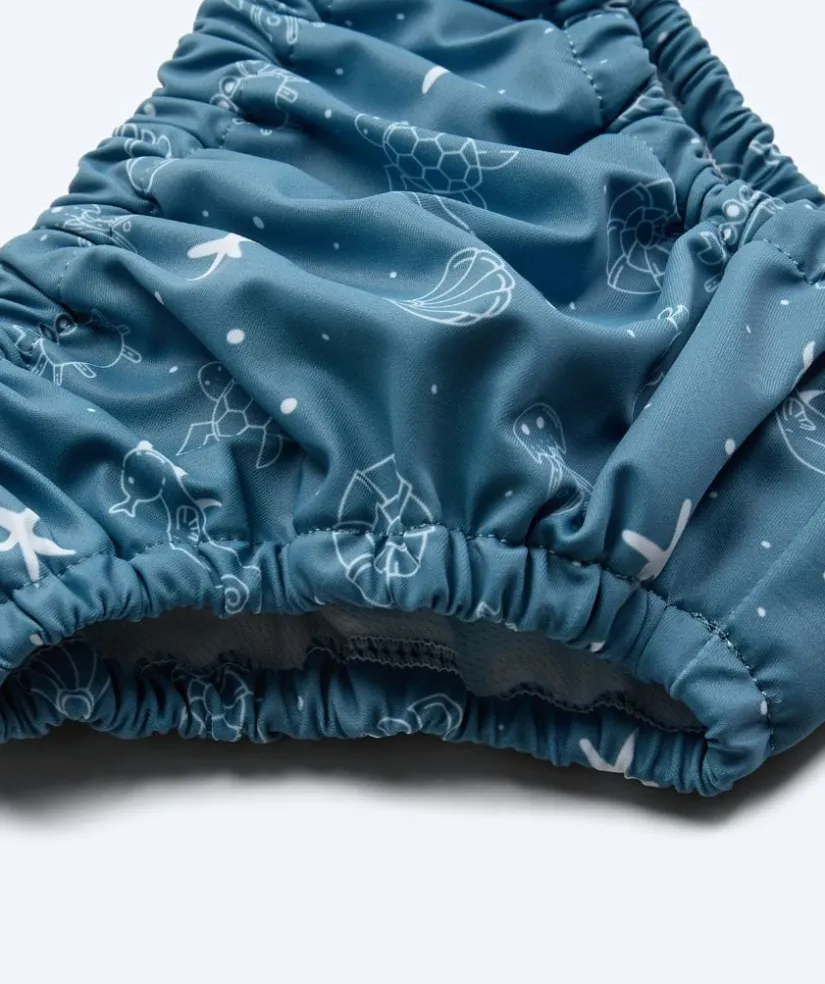 Watery blebadebukser til børn - Foss Lining Nappy - Atlantic Blue