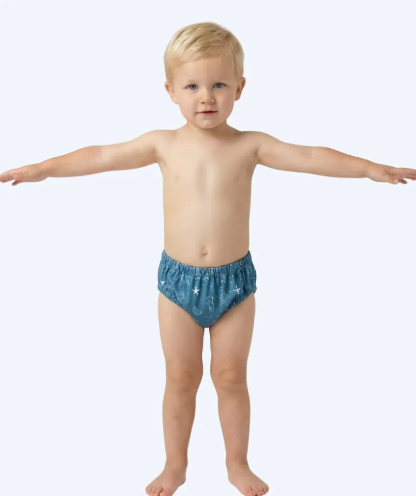 Watery blebadebukser til børn - Foss Lining Nappy - Atlantic Blue