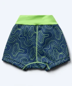 Clearance Watery blebadebukser til børn - Thetis Youngster - Grøn/blå