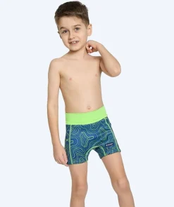 Clearance Watery blebadebukser til børn - Thetis Youngster - Grøn/blå