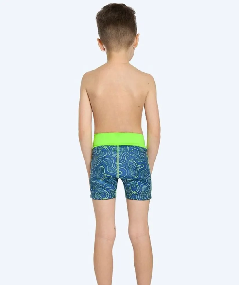 Clearance Watery blebadebukser til børn - Thetis Youngster - Grøn/blå