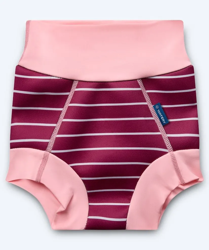 Discount Watery blebadebukser til børn - Neoprene Swim Nappy - Nordic Pink Stripes