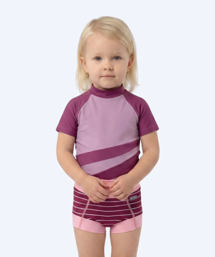 Discount Watery blebadebukser til børn - Neoprene Swim Nappy - Nordic Pink Stripes