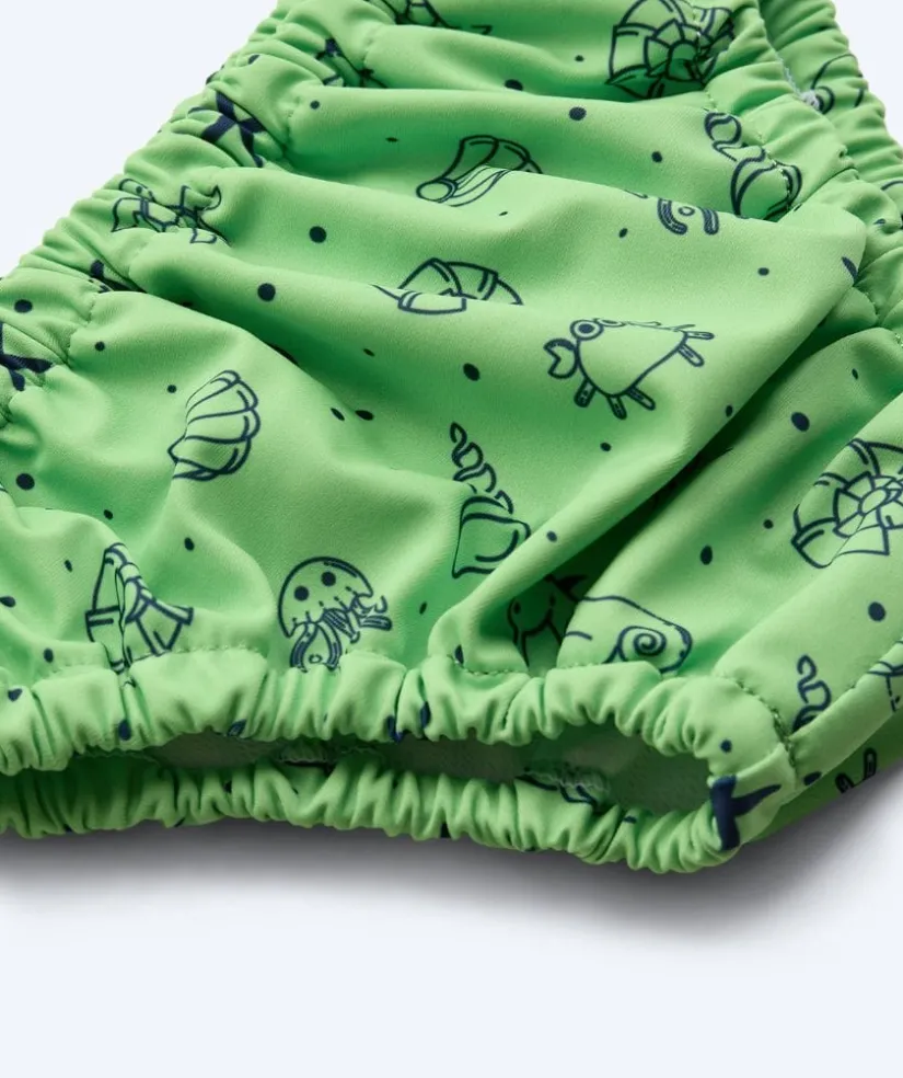 Hot Watery blebadebukser til børn - Foss Lining Nappy - Atlantic Green