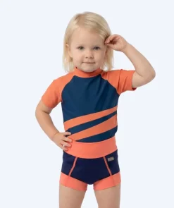 New Watery blebadebukser til børn - Neoprene Swim Nappy - Atlantic Orange