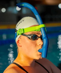 Best Watery centersnorkel til svømning - Phoenix Elite - Blå/grøn