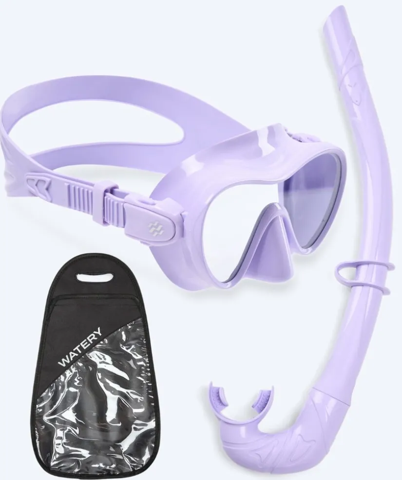New Watery Combo snorkelsæt til børn - Cliff - Lilla