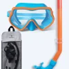 Online Watery Combo snorkelsæt til børn (4-10) - Pulina - Blå/orange