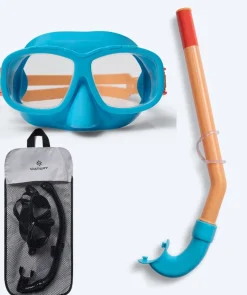 New Watery Combo snorkelsæt til børn (4-10) - Wyre - Blå/orange