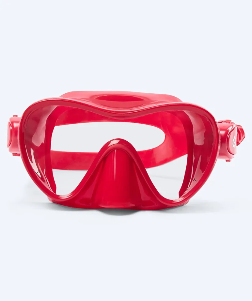 Clearance Watery Combo snorkelsæt til børn - Cliff - Mørkerød