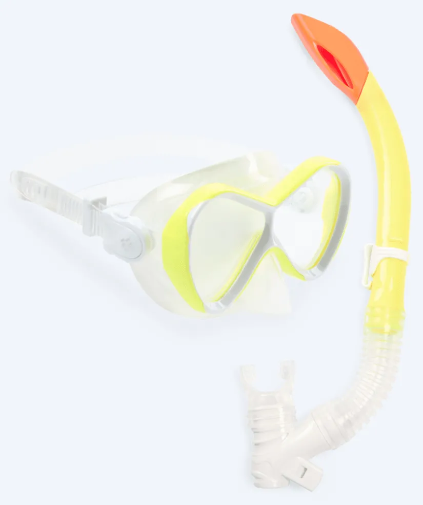 Sale Watery Combo snorkelsæt til børn - Triton Semi-dry - Gul