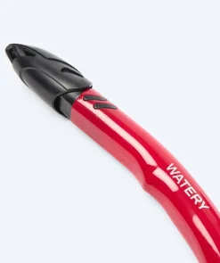 Clearance Watery Combo snorkelsæt til voksne - Hudson Semi-Dry - Rød
