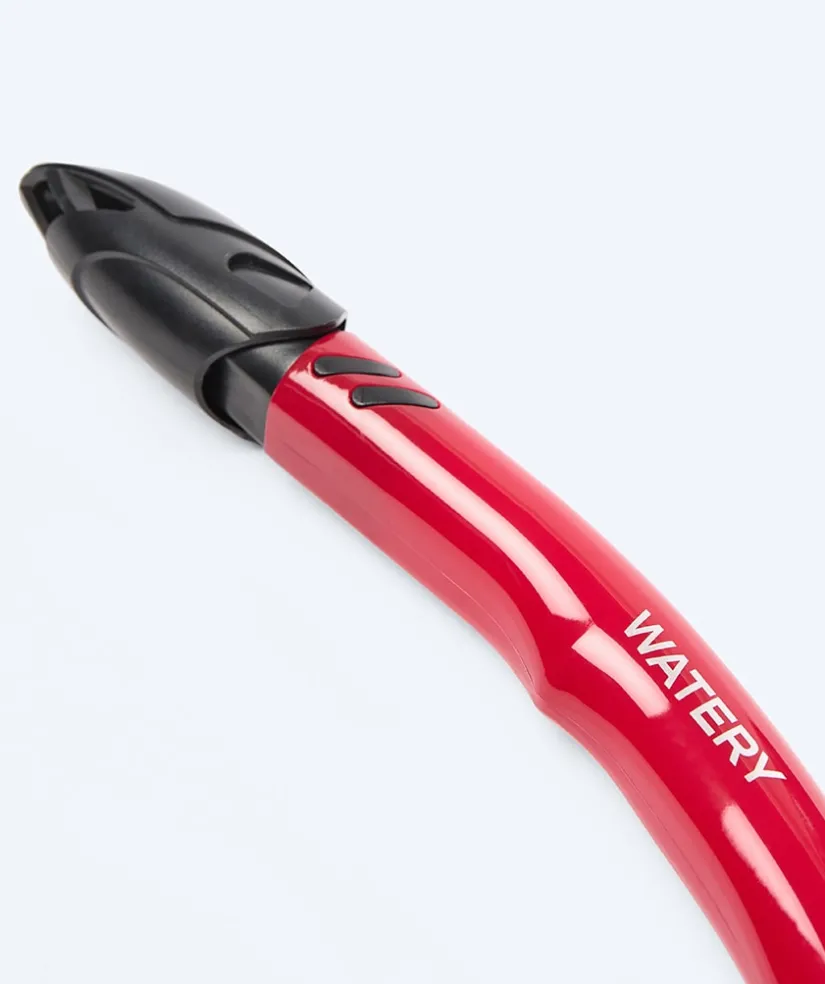 Clearance Watery Combo snorkelsæt til voksne - Hudson Semi-Dry - Rød
