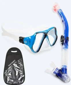 New Watery Combo snorkelsæt til voksne - Hudson Full-dry - Blå