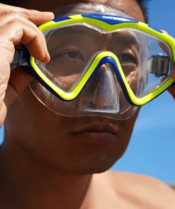 Outlet Watery Combo snorkelsæt til voksne (fra 15 år) - Leach Pro - Hvid/lyserød