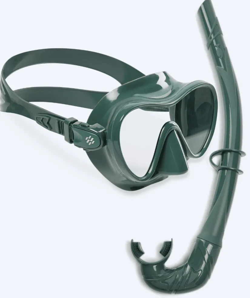 Hot Watery Combo snorkelsæt til voksne - Cliff - Grøn