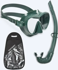 Hot Watery Combo snorkelsæt til voksne - Cliff - Grøn