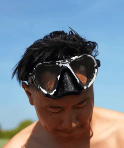 New Watery Combo snorkelsæt til voksne (fra 15 år) - Rudder Camo/Itzel - Sort