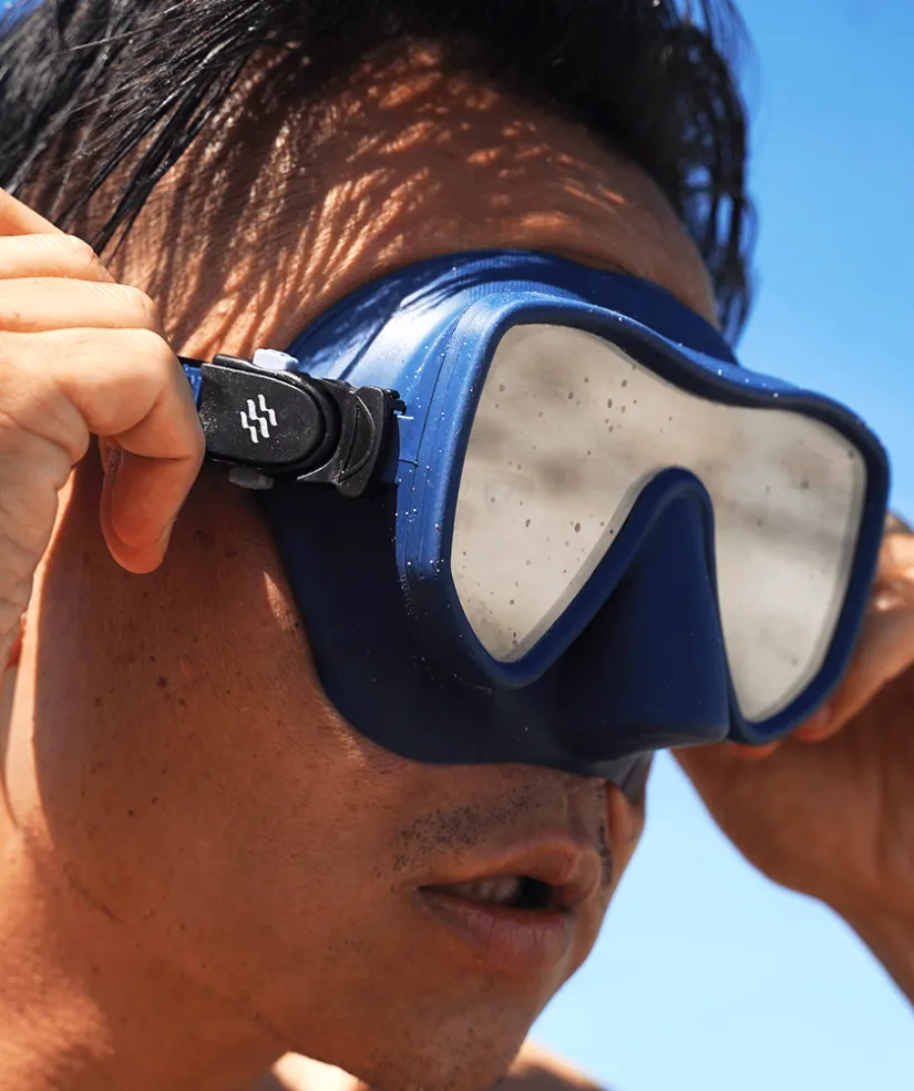 Online Watery Combo snorkelsæt til voksne (fra 15 år) - Coast - Mørkeblå