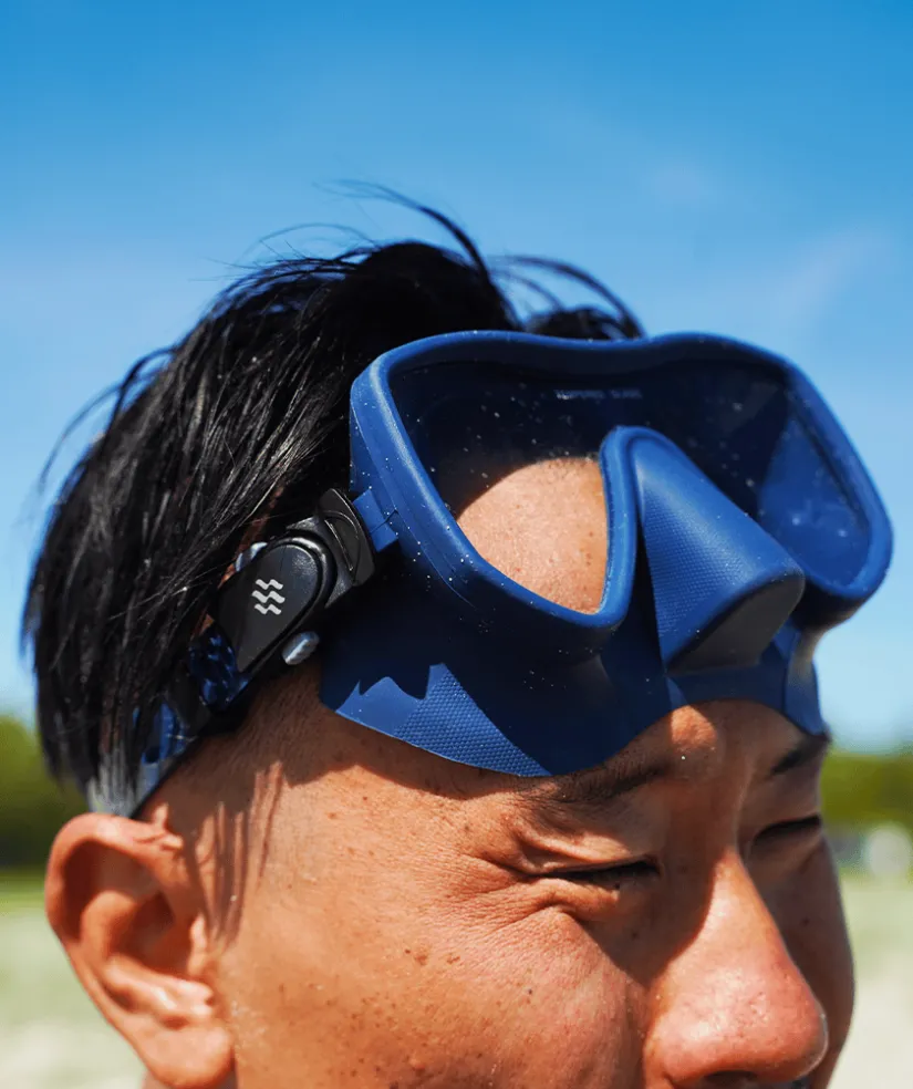 Online Watery Combo snorkelsæt til voksne (fra 15 år) - Coast - Mørkeblå