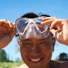 Online Watery Combo snorkelsæt til voksne (fra 15 år) - Rudder Camo/Itzel - Klar/sort