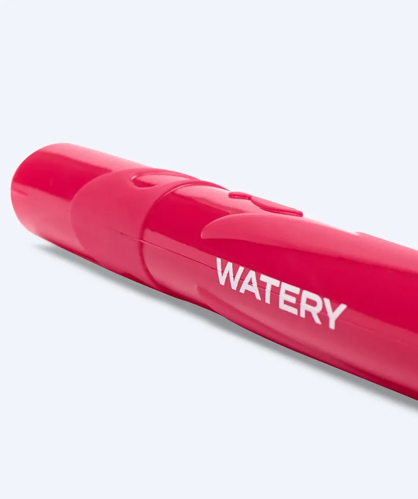 New Watery Combo snorkelsæt til voksne - Oceana/Cliff - Mørkerød/rød
