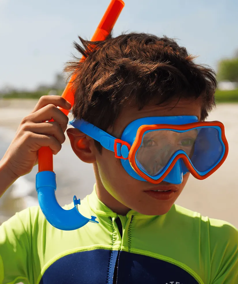 Watery dykkermaske til børn (4-10) - Pulina - Blå/orange