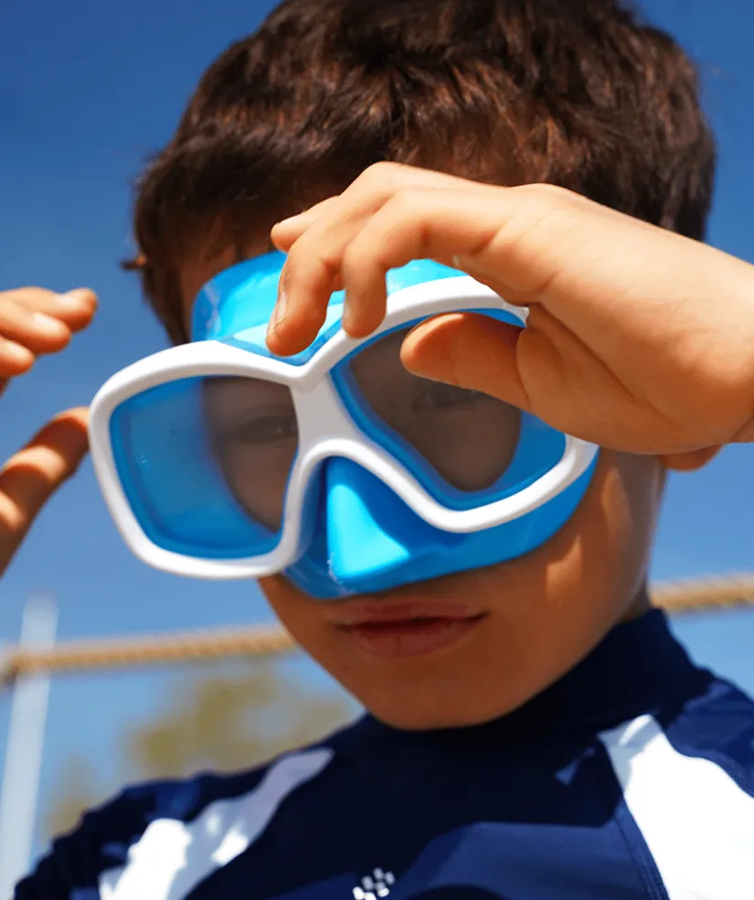 Discount Watery dykkermaske til junior (8-15) - Misu - Blå/hvid
