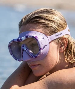 Best Watery dykkermaske til voksne (fra 12 år) - Rudder Camo - Lilla