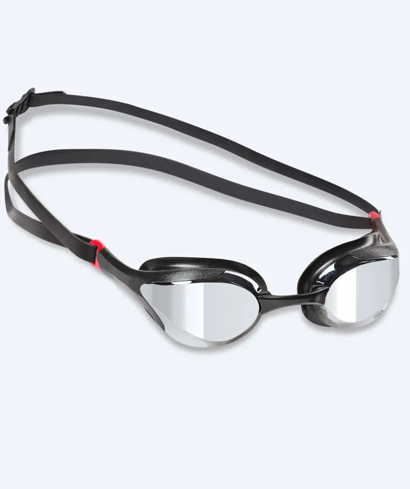 Clearance Watery Elite svømmebrille - Murphy Mirror - Sort/sølv