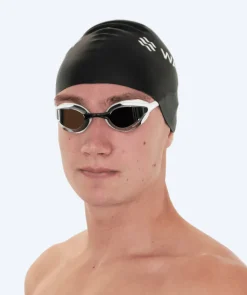 Clearance Watery Elite svømmebrille - Murphy Mirror - Sort/sølv