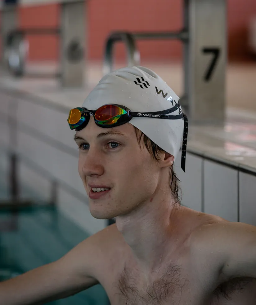Discount Watery Elite svømmebriller - Poseidon Ultra Mirror - Sort/guld