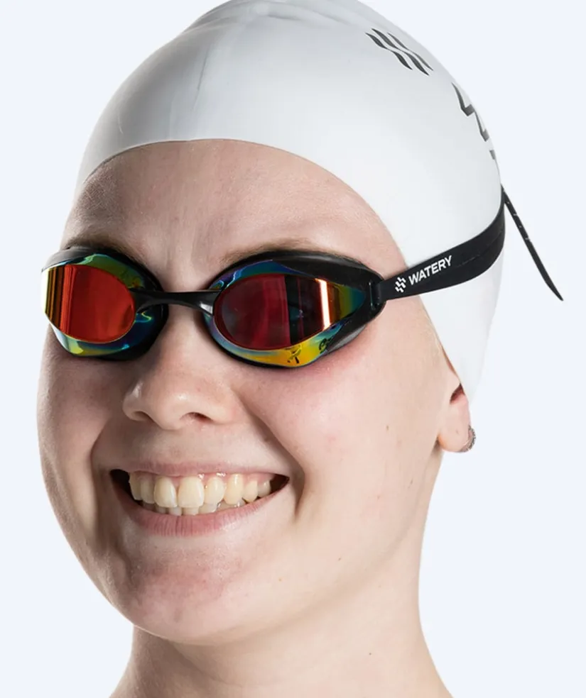 Discount Watery Elite svømmebriller - Poseidon Ultra Mirror - Sort/guld