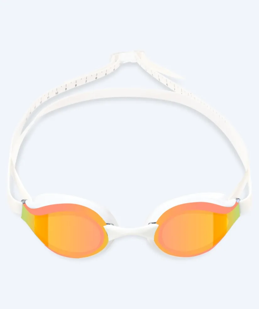 New Watery Elite svømmebriller - Poseidon Mirror - Hvid/guld