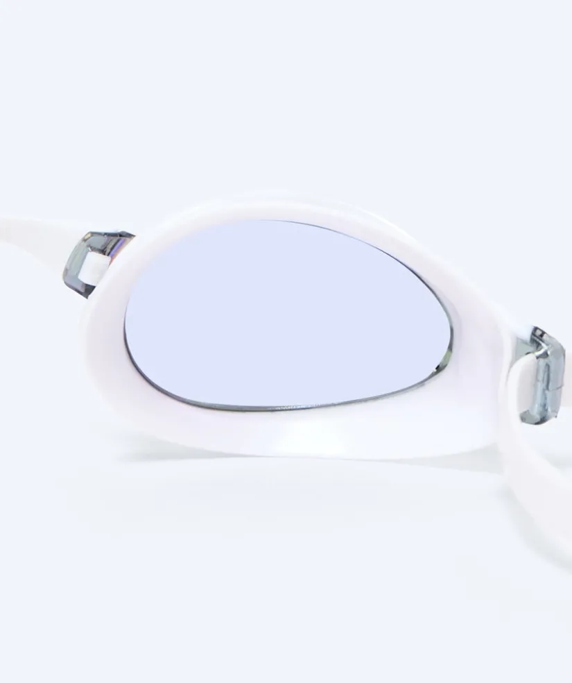 New Watery Elite svømmebriller - Poseidon Mirror - Hvid/guld
