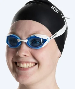Best Watery Elite svømmebriller - Poseidon Ultra - Hvid/blå