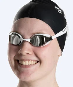 Outlet Watery Elite svømmebriller - Poseidon Mirror - Hvid/sølv