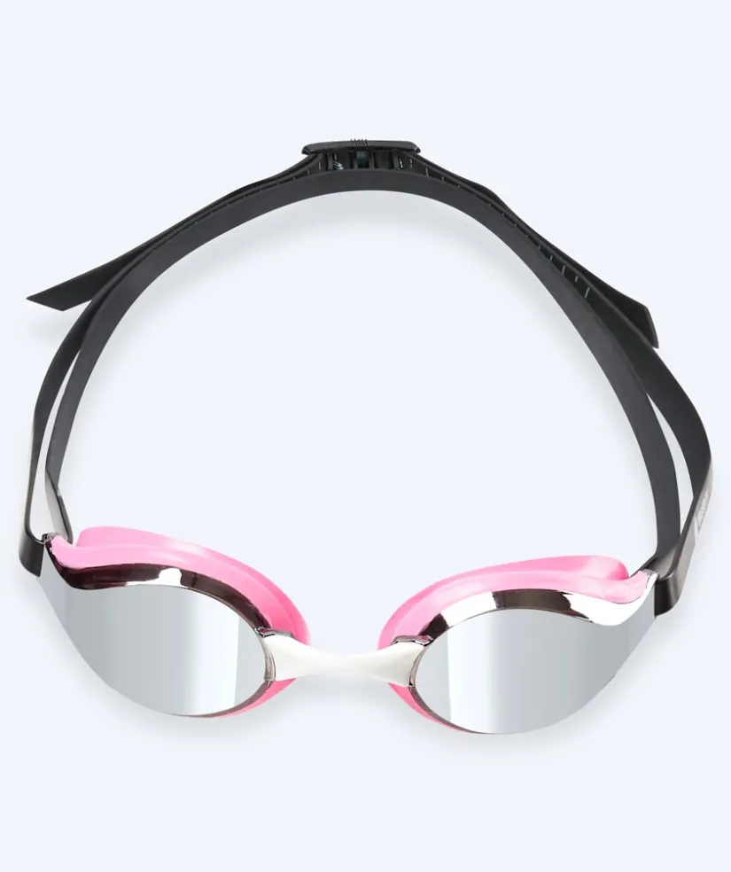 New Watery Elite svømmebriller - Poseidon Mirror - Pink/sølv