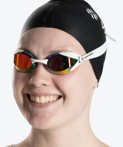 Outlet Watery Elite svømmebriller - Poseidon Ultra Mirror - Hvid/guld