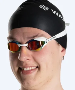 Outlet Watery Elite svømmebriller - Poseidon Ultra Mirror - Hvid/guld