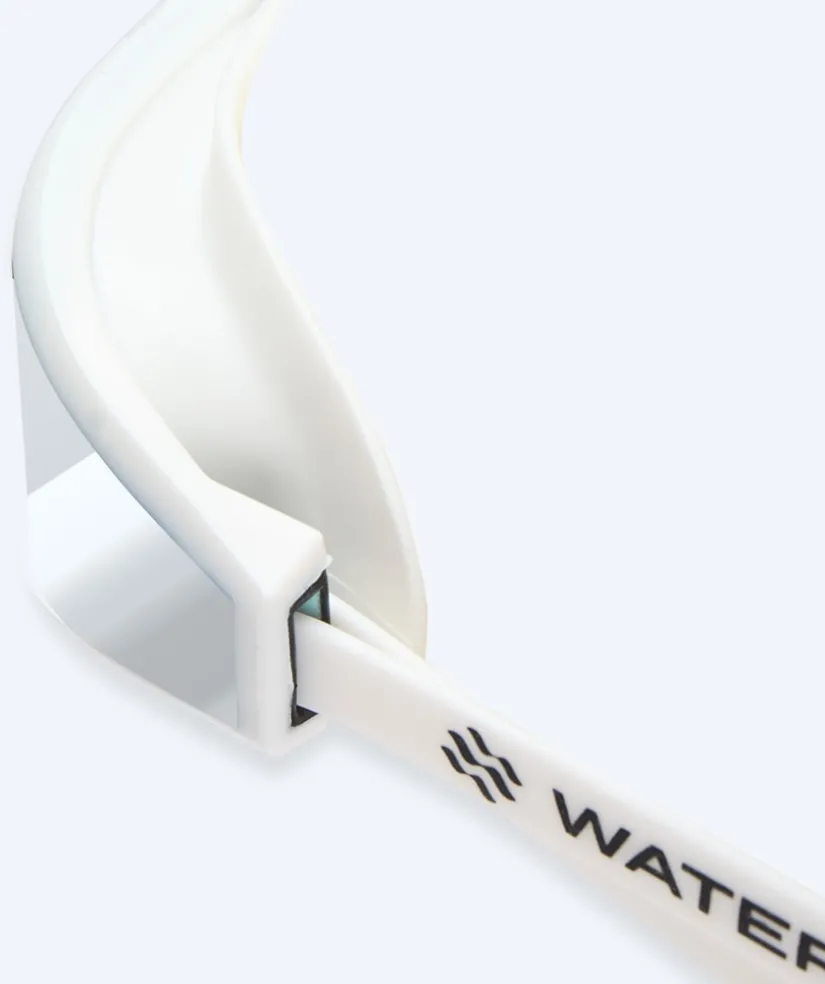Best Watery Elite svømmebriller - Storm Racer Mirror - Hvid/sølv