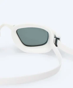 Best Watery Elite svømmebriller - Storm Racer Mirror - Hvid/sølv