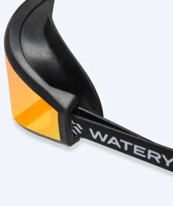 New Watery Elite svømmebriller - Storm Racer Mirror - Sort/guld
