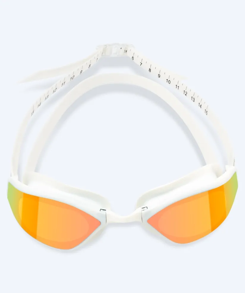 Online Watery Elite svømmebriller - Storm Racer Mirror - Hvid/guld