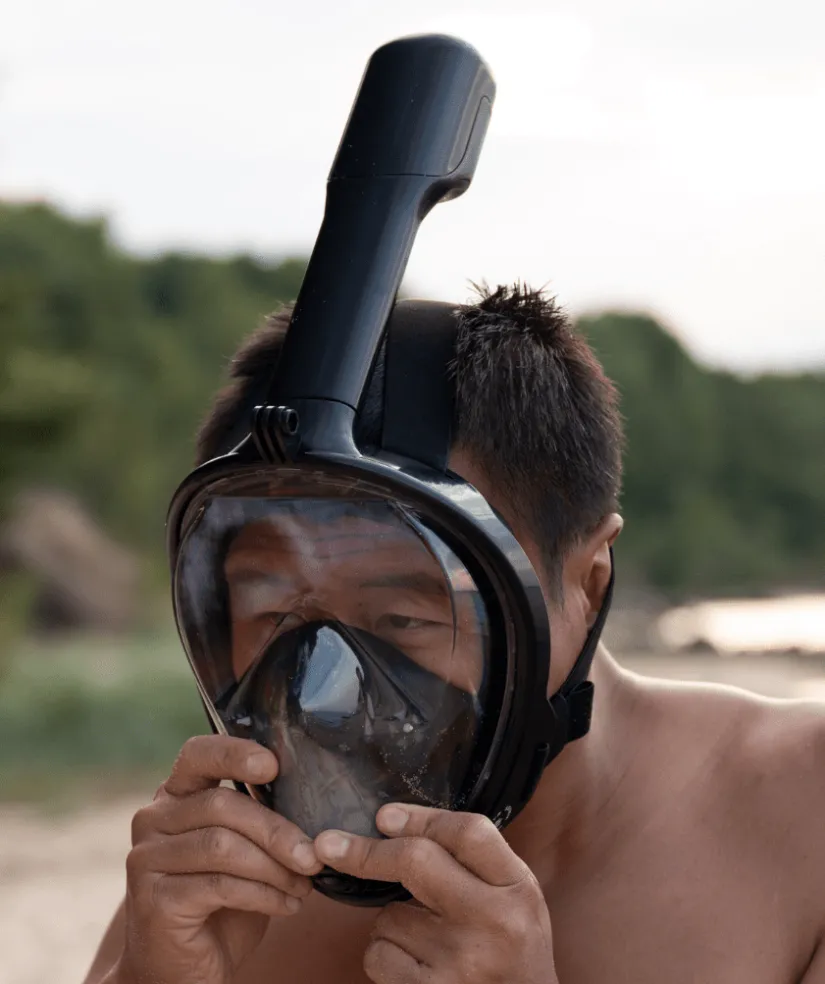 Discount Watery fullface dykkermaske til voksne - Oxygen - Sort