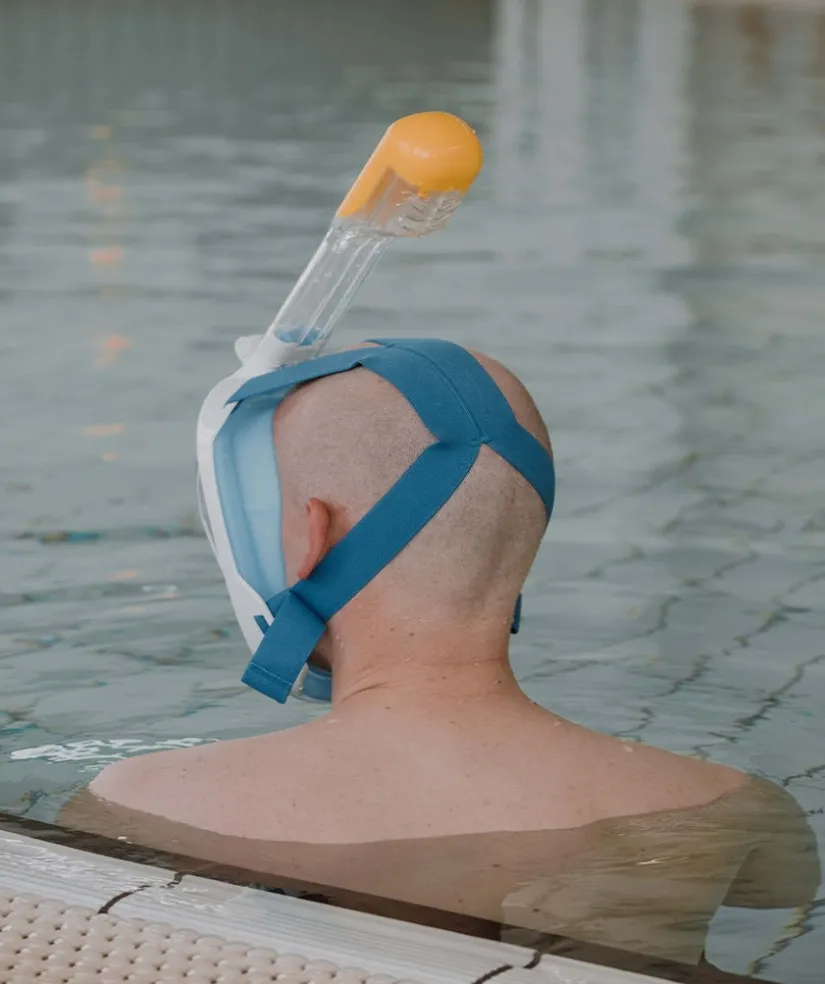 Outlet Watery fullface dykkermaske til voksne - Oxygen - Blå