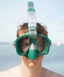 New Watery fullface dykkermaske til voksne - Pearl - Mørkegrøn