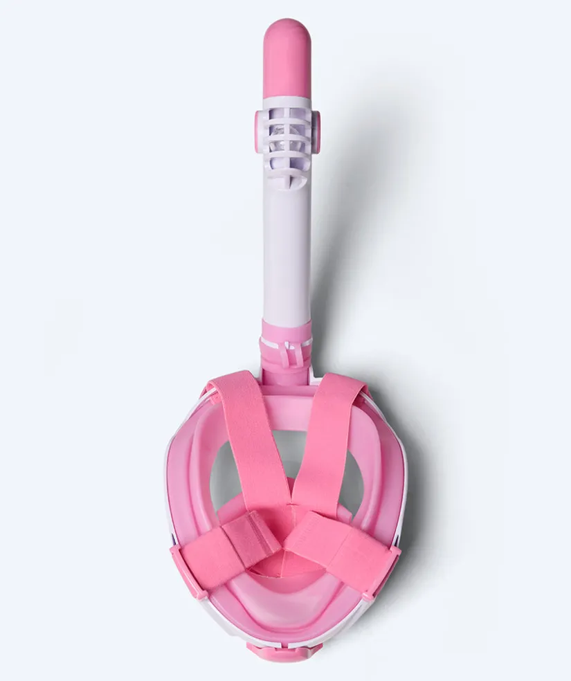 Watery fullface dykkermaske til børn - Ocean Pro - Pink