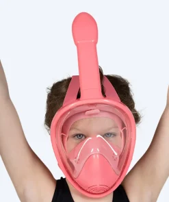 Clearance Watery fullface dykkermaske til børn - Oxygen - Atlantic Pink